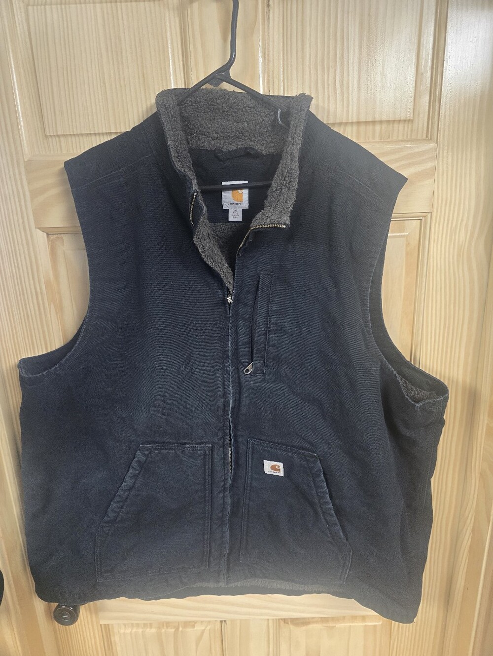 Carhartt Black Sherpa-Lined Work Vest